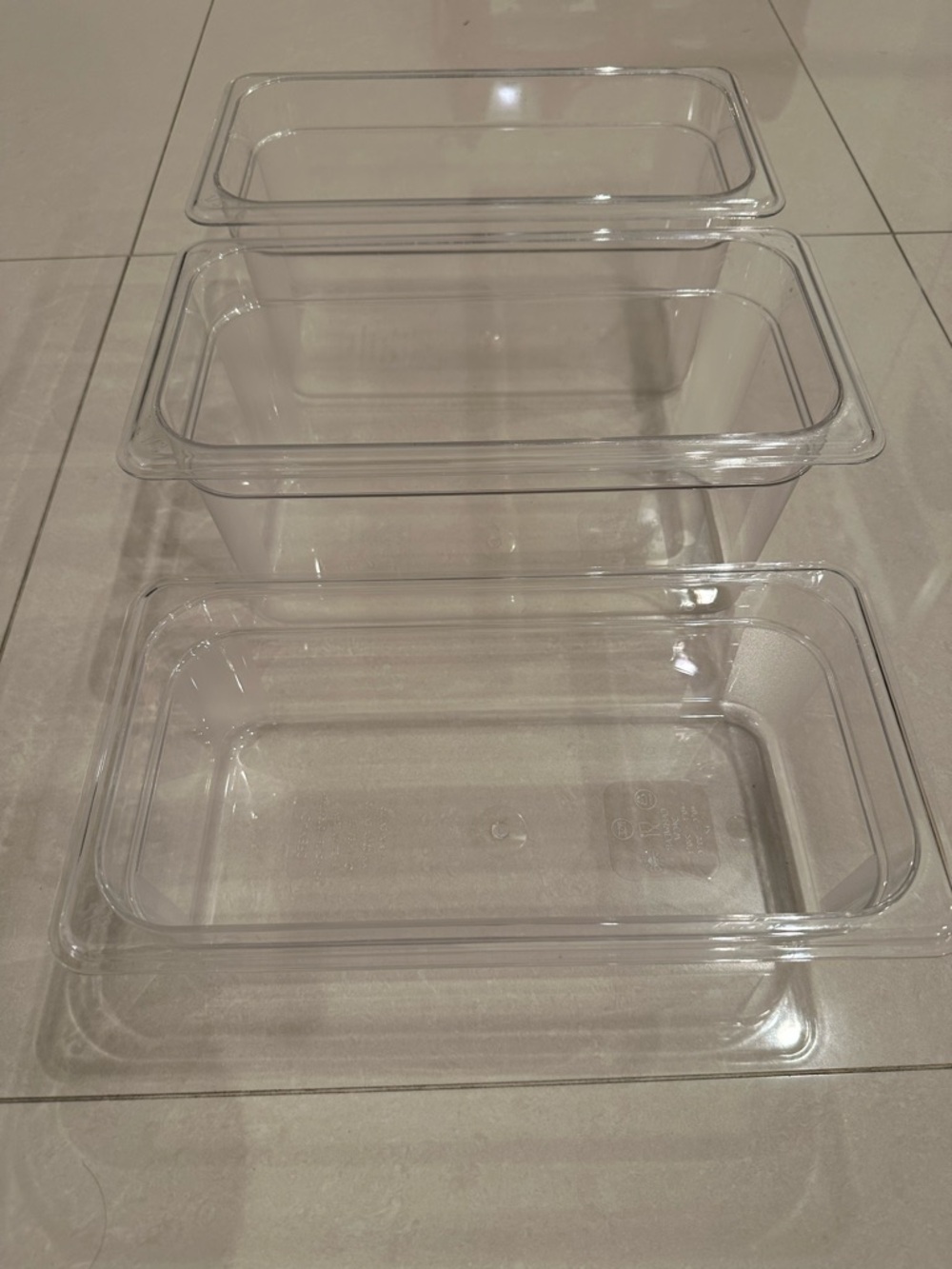 Cambro Camware Clear Food Storage Pans 1/3, (Set of 3)
